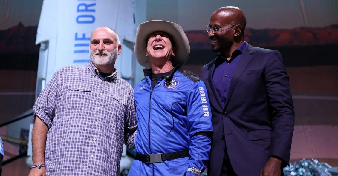 Jeff Bezos With Van Jones And Chef Andres